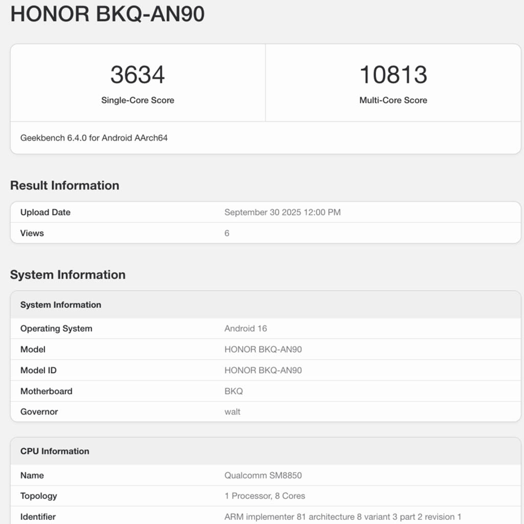 Honor Magic 8 Pro Phone Shocks Everyone With Its Geekbench Performance!